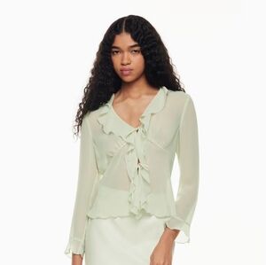 Wilfred Frenchie Blouse In Light Green